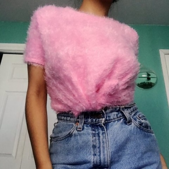 Zara Tops - Zara Fuzzy Pink Top M